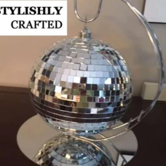 Hanging Wall Decor Round Glass Mirror Table Centerpiece - Decorative Reflective - Picture 6 of 12